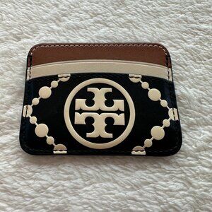 Tory Burch Colorblock Logo Card Case Mini Wallet